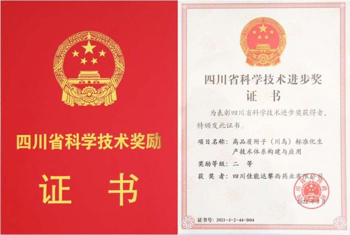 好医生附子项目荣获2021年度四川省科技进步奖二等奖